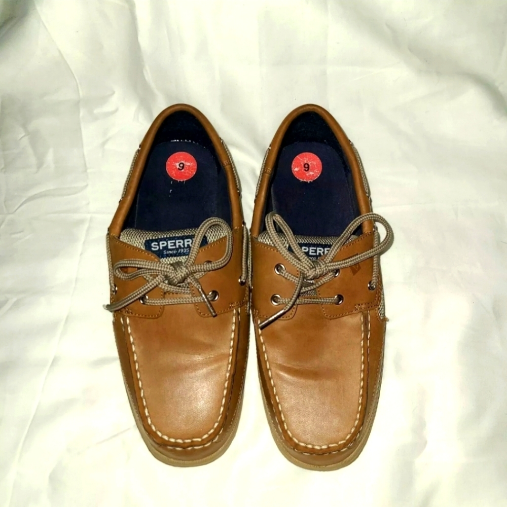 Sperry Top-Sider Boys Boat Shoes size 6M Dark Tan